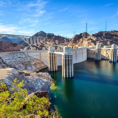 A view of the Hoover Dam in Nevada.