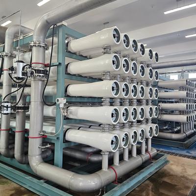 Membrane-based water plants housed in a filtration facility.