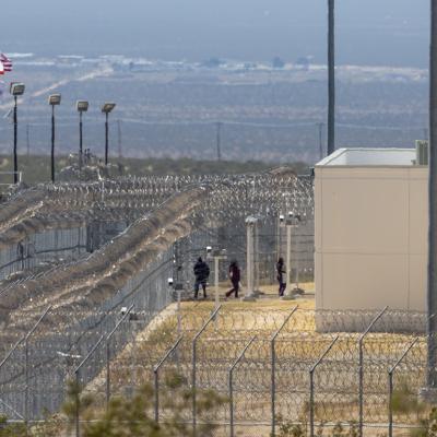 Aerial view of California City Immigration Processing Center, the state's newest and largest ICE prison.