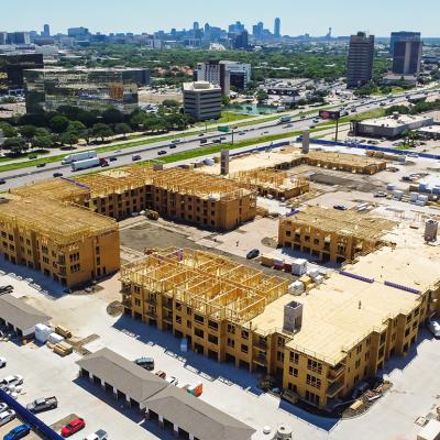An apartment complex under construction in Dallas, Texas.