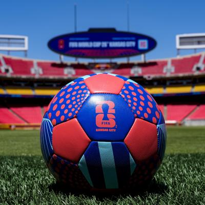 A detailed view of a ball on the pitch at Arrowhead Stadium ahead of the 2026 World Cup at Kansas City Stadium on May 11, 2026 in Kansas City, Missouri.