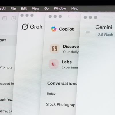 A set of open tabs navigating AI assistants.