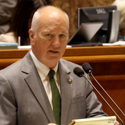 Sen. Jay Morris, R-West Monroe, presents his bill to redraw Louisiana’s congressional districts in the state Senate chamber on May 14, 2026.