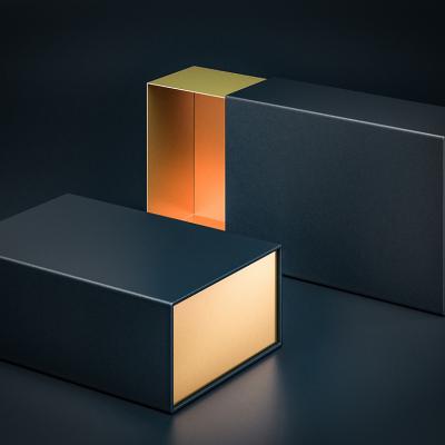 Black and gold luxury box packaging