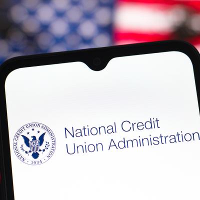 The National Credit Union Administration logo displayed on a smartphone screen.