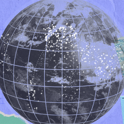 A custom illustration depicting global merchants, shopping, and economy.