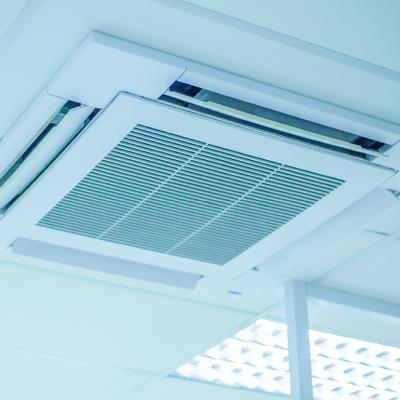 A ceiling air conditioning unit in an office.