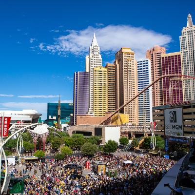 ILLENIUM performs a free concert for fans prior to the start of Game 3 of the Stanley Cup Finals between the Vegas Golden Knights and the Carolina Hurricanes on June 06, 2026 at T-Mobile Arena in Las Vegas, Nevada.