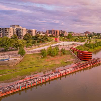 Aerial view of the Memphis Riverfront Park