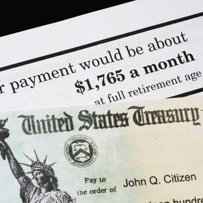 A Social Security Administration annual statement showing a benefits payment.