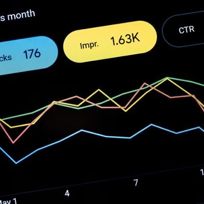 A Google Ads application dashboard displayed from a smartphone's screen.