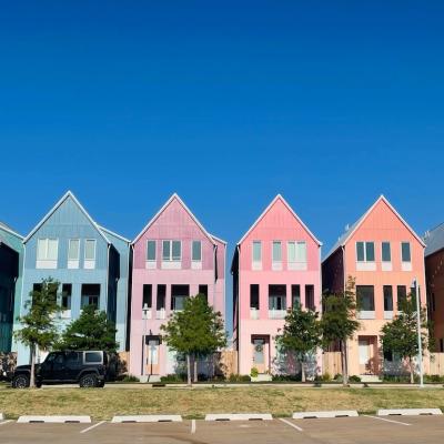 Rainbow Row in Oklahoma City, Oklahoma.