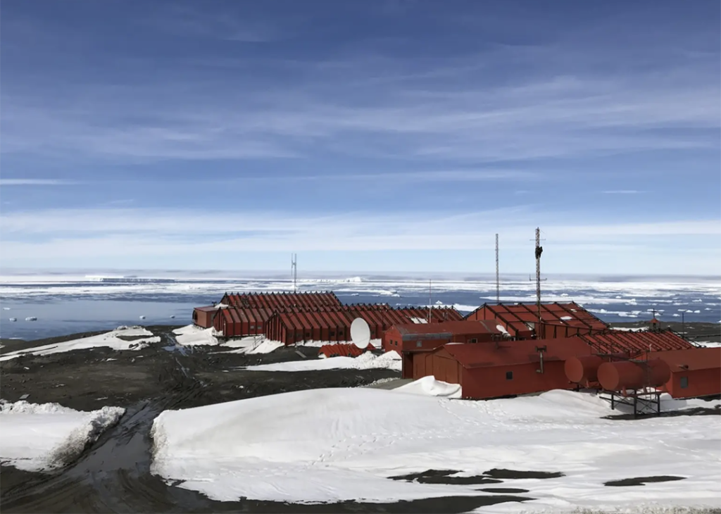 A view of Marambio Station in Antarctica.