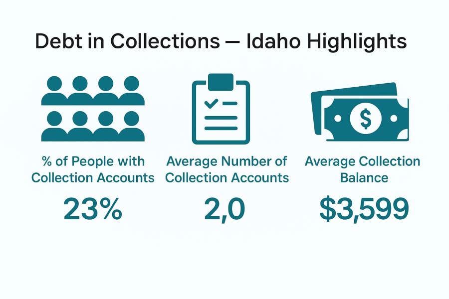 Debt in collections - Idaho highlights.