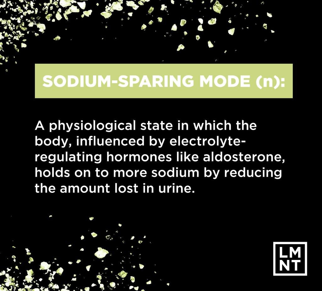Infographic showing the definition of sodium-sparing mode.