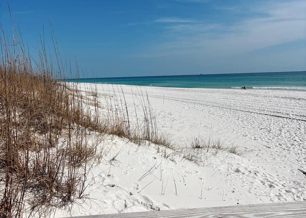 The Pensacola Beach in Florida during winter.