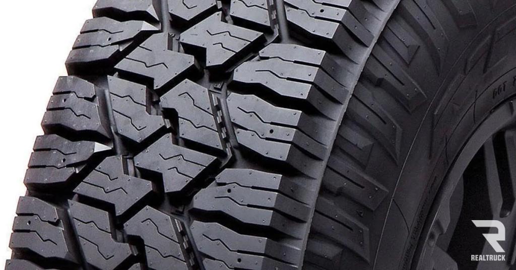 Close up on the texture of an winter tire.