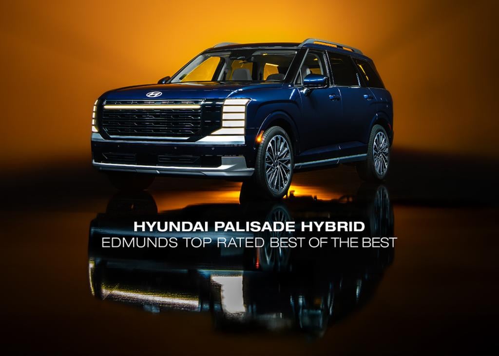 This photo provided by Edmunds shows the Hyundai Palisade Hybrid, the Edmunds Top Rated Best of the Best for 2026.