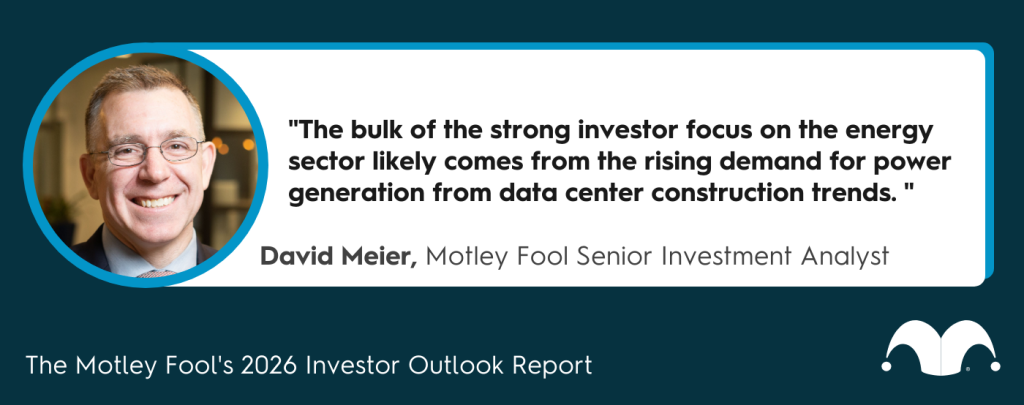 A quote from David Meier, Motley Fool's senior investment analyst, on the return of energy sector.