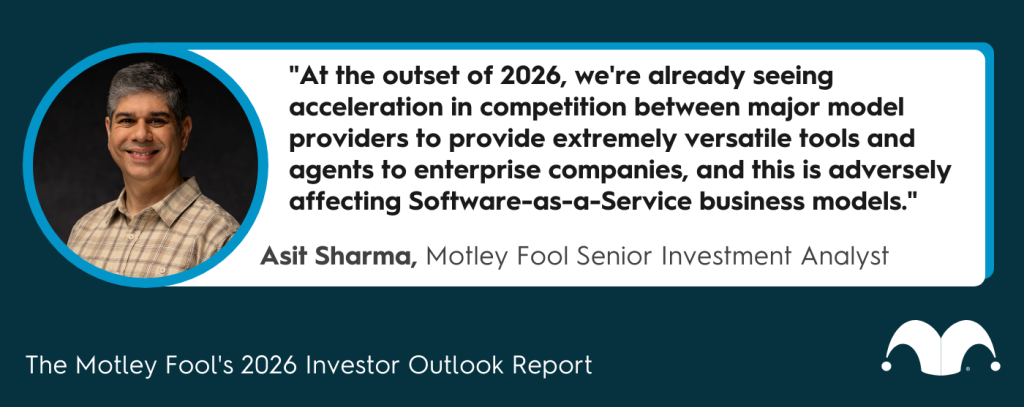 A quote from Asit Sharma, Motley Fool's senior investment analyst, on AI and stock markets in 2026.