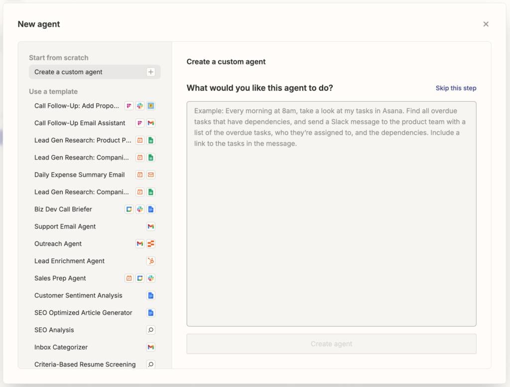 An example screenshot of combining agents to develop an ambient AI system.
