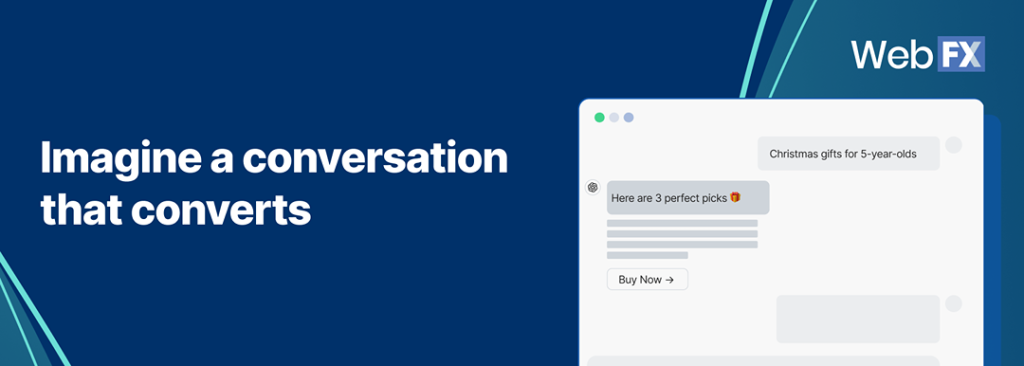 A graphic about the concept of imagining a conversation that converts.