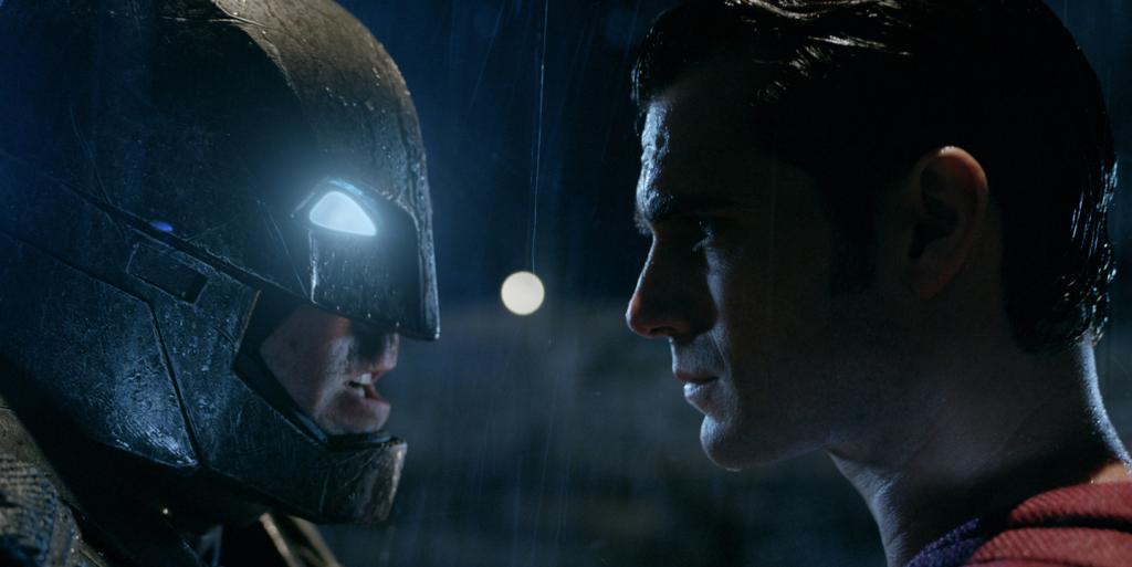 Batman and Superman face to face