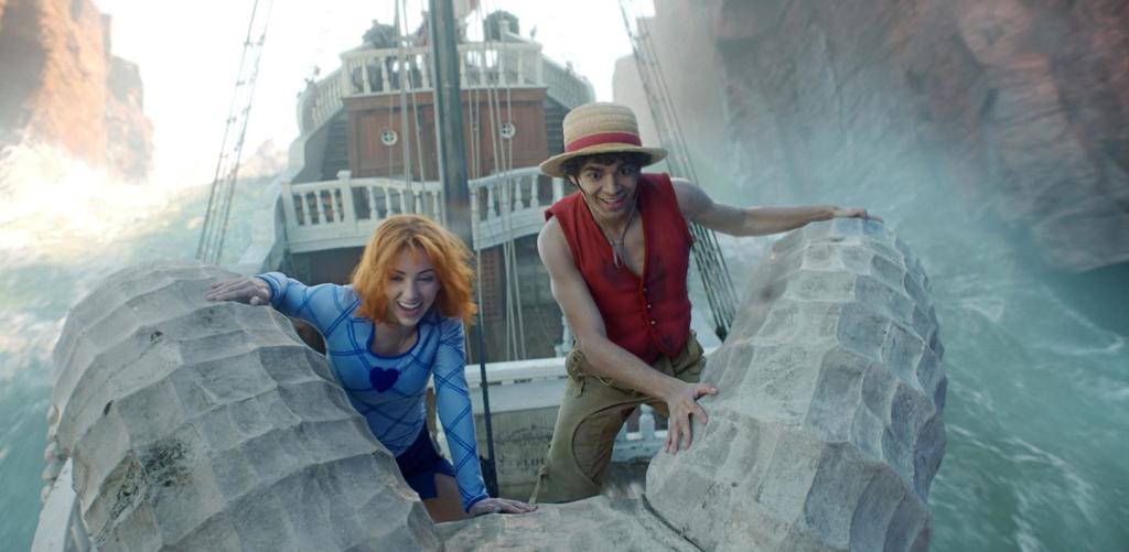 Emily Rudd and Iñaki Godoy in One Piece