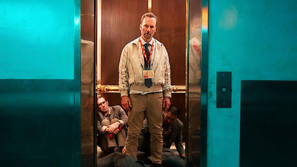 Bob Odenkirk in an elevator in Nobody 2