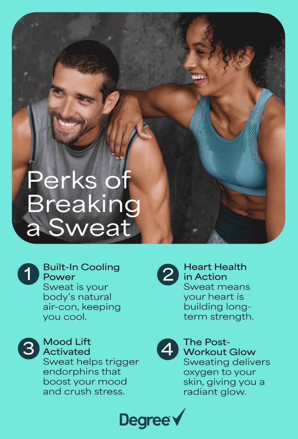 An infographic on the perks of breaking a sweat.