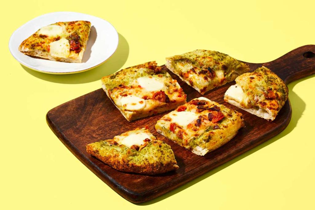 Hello Fresh Basil Pesto and Mozzarella Pizza