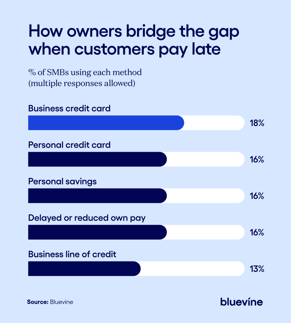  A horizontal bar chart showing strategies for bridging payment gaps.