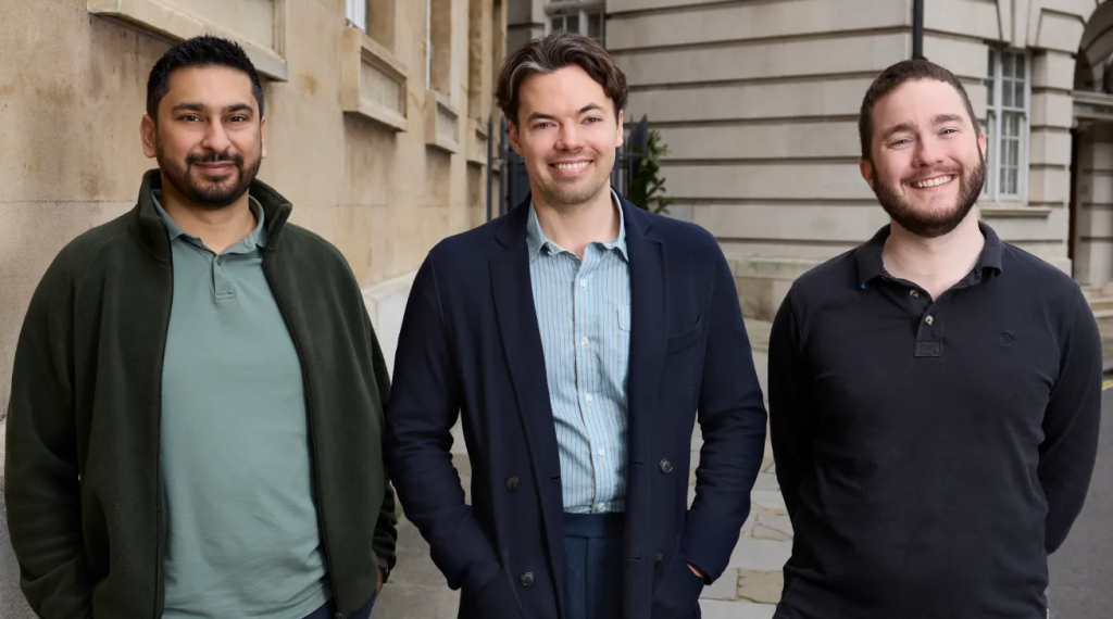 Augur co-founders, Imran Lone (L), Harry Mead (C) and Stefan Kopieczek (R).