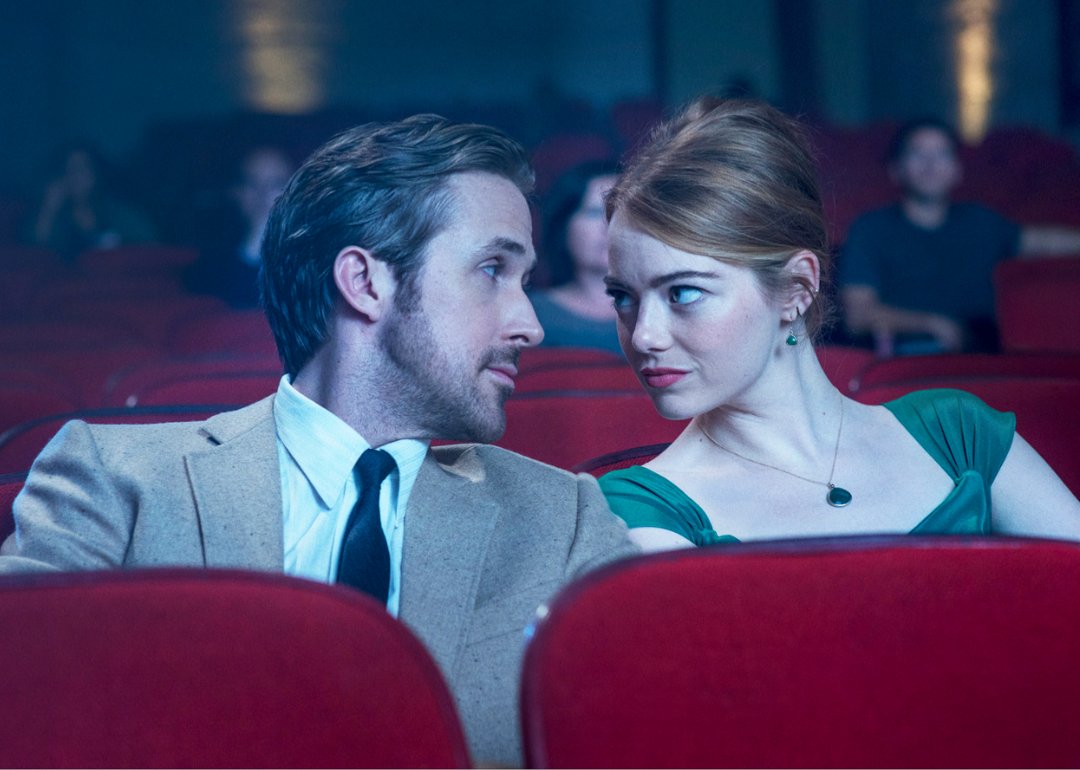 Ryan Gosling and Emma Stone in a scene from ‘La La Land’