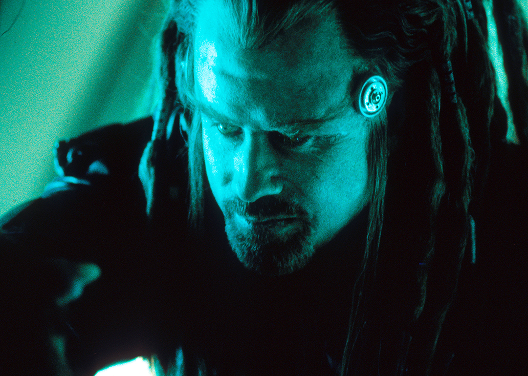 John Travolta in scene from the film 'Battlefield Earth’.