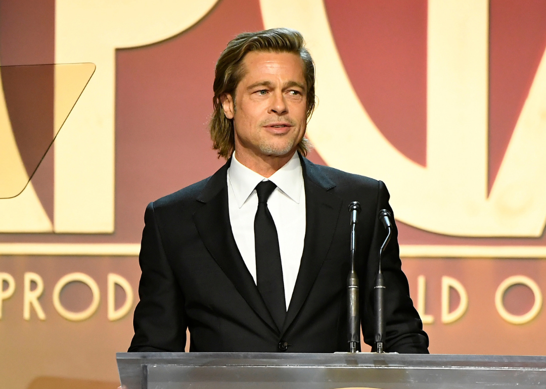 Brad Pitt accepts award