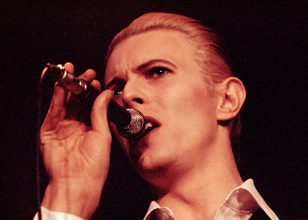 David Bowie performing live onstage at Falkonerteatret in Copenhagen.