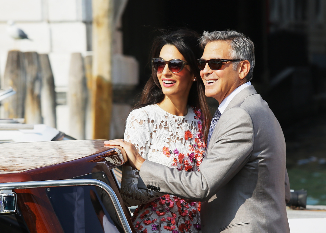 George Clooney and Amal Alamuddin in Venice.
