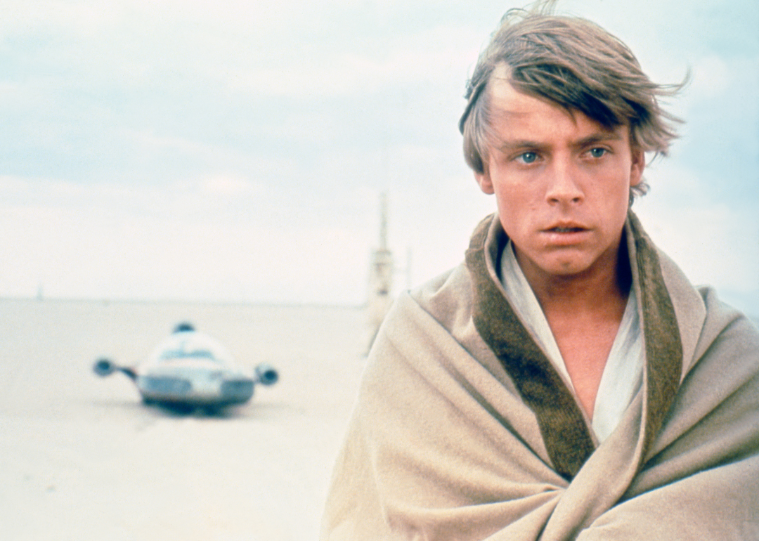 Mark Hamill on the set of Star Wars: Episode IV