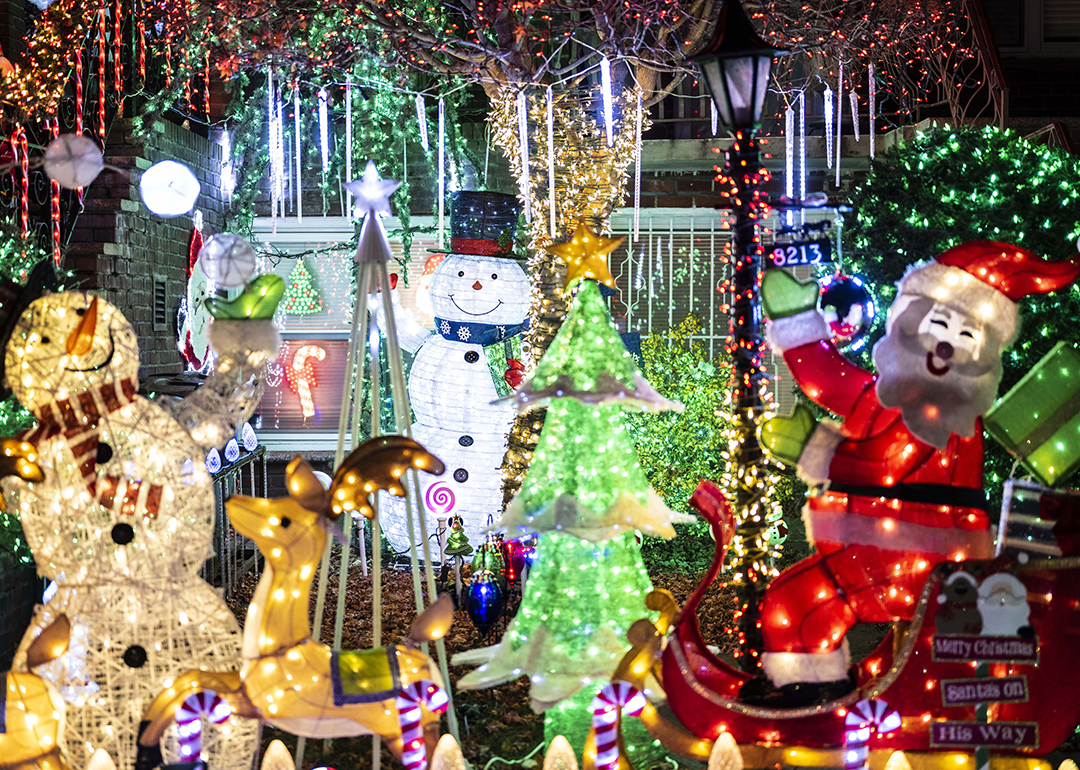 Christmas lights in Dyker Heights.