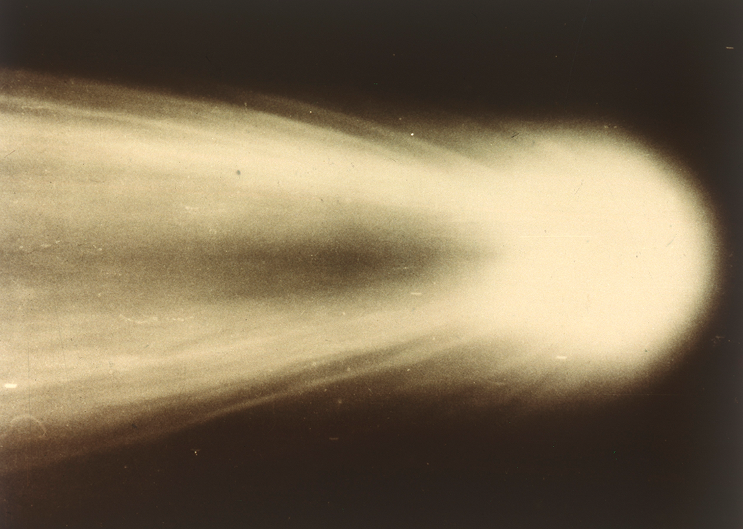 The head of Halley's Comet as photographed by Dr George Willis Ritchey.