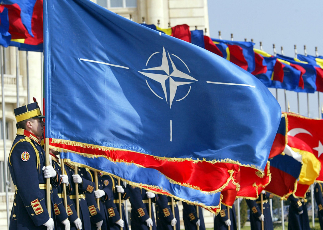NATO flag ceremony in Bucharest