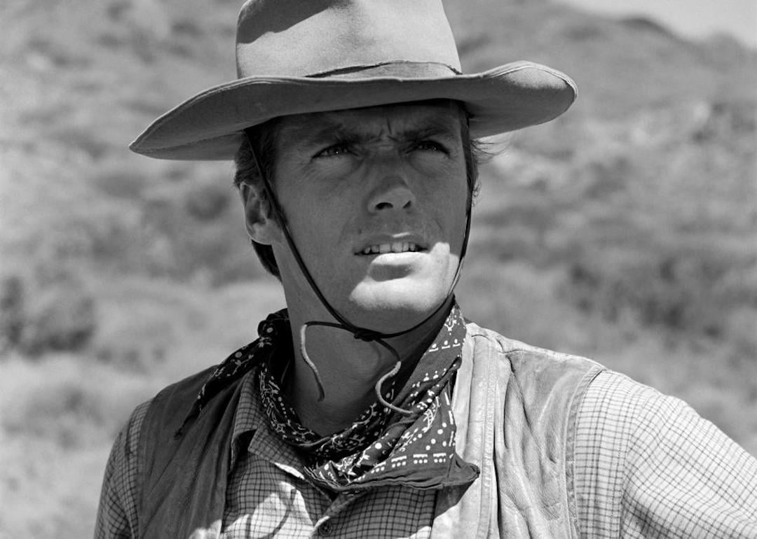 Clint Eastwood as Rowdy Yates on the 1950s Western TV show "Rawhide"