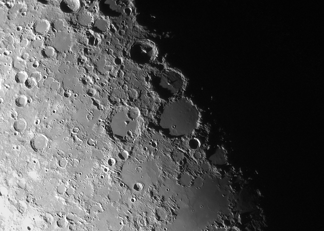 Closeup of the moon's surface