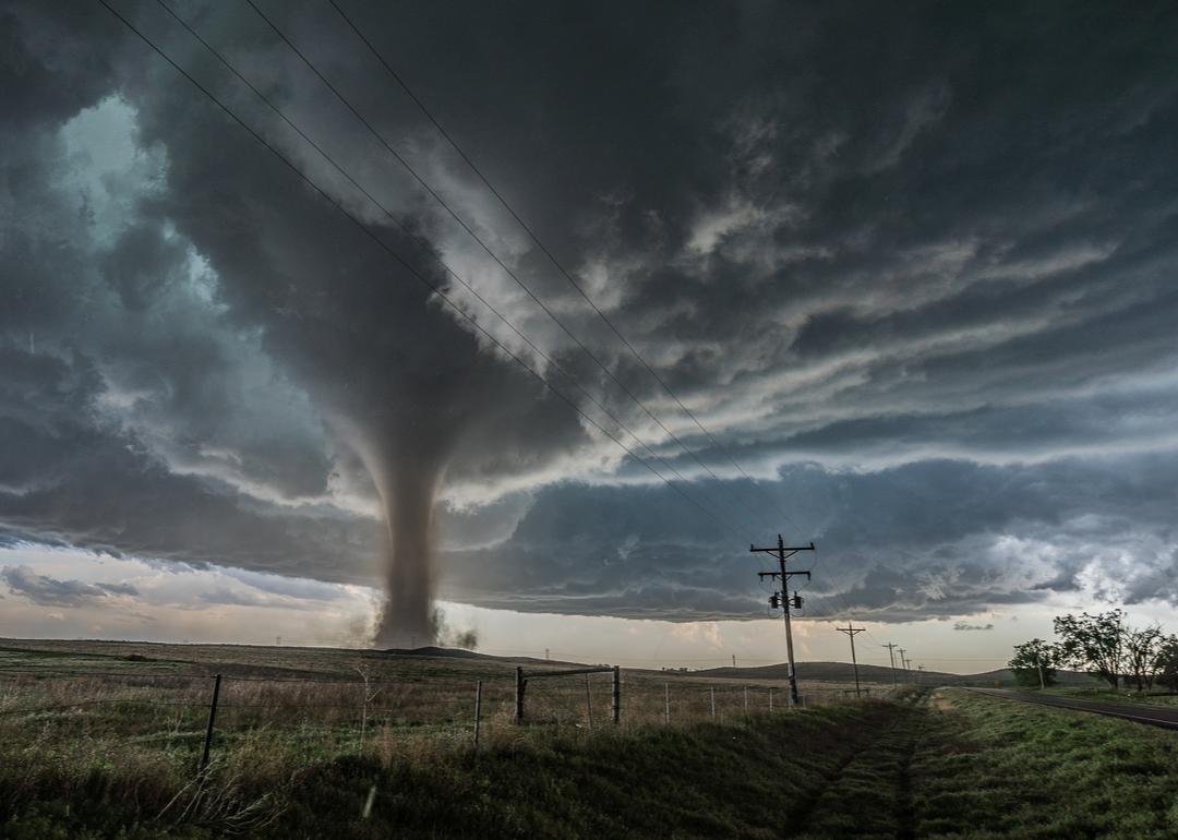Tornado in field in Colorado