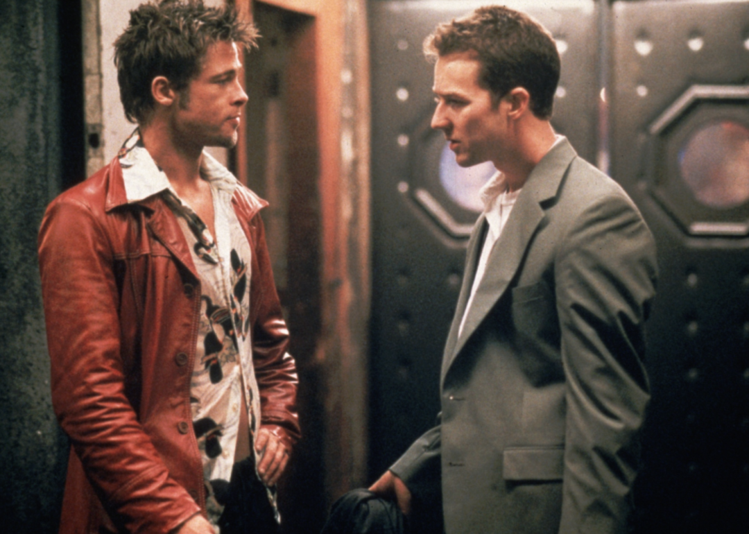Brad Pitt and Edward Norton in Fight Club 