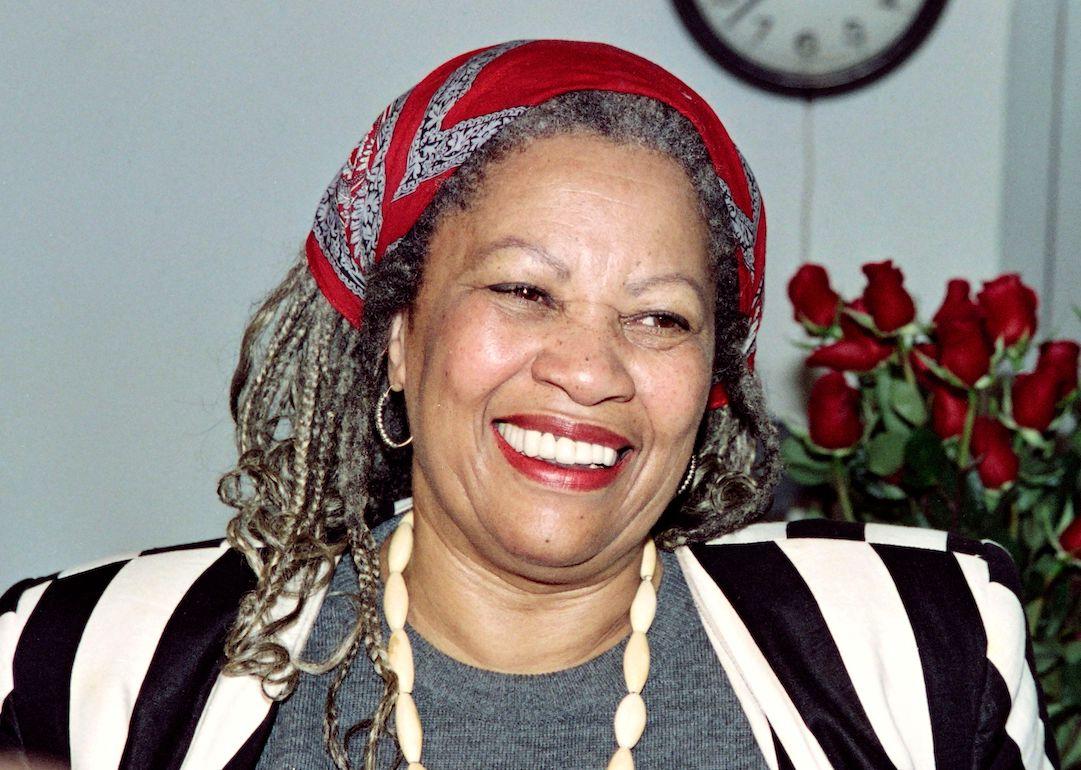 Toni Morrison smiling.