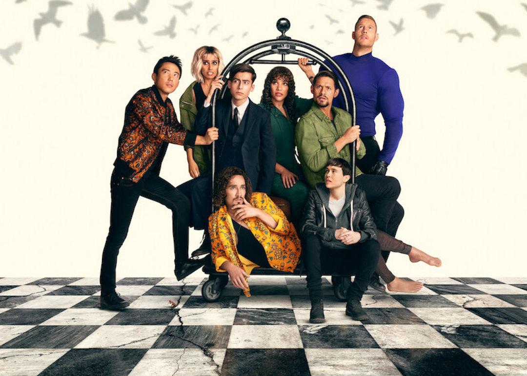 Cast of Netflix series "The Umbrella Academy" season 3.