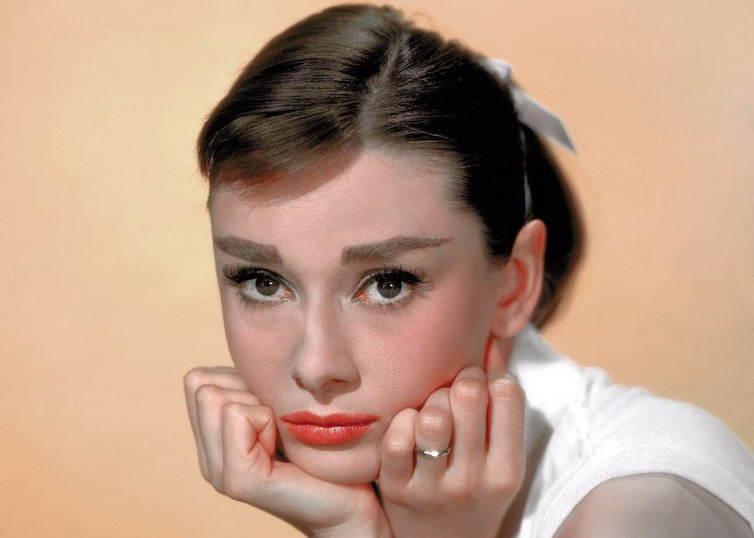 Actress Audrey Hepburn poses for a publicity still circa 1957.