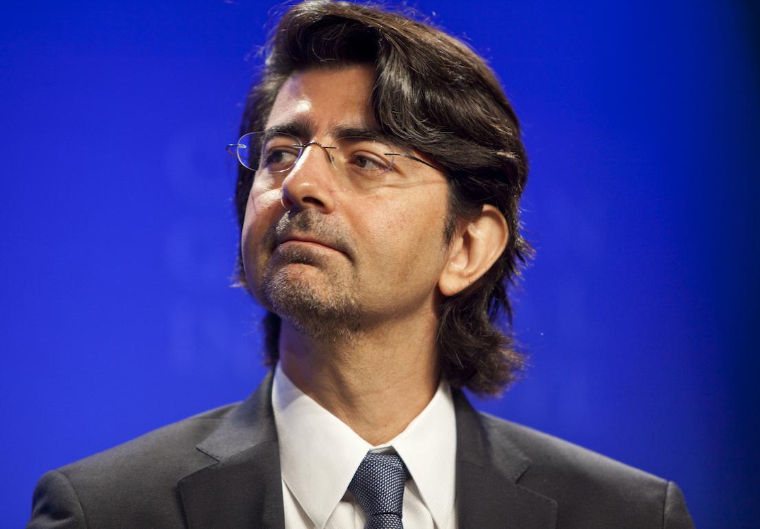 Pierre Omidyar, Chairman and Founder of eBay, looks on during the final session of the annual Clinton Global Initiative meeting in New York, in September 2010.